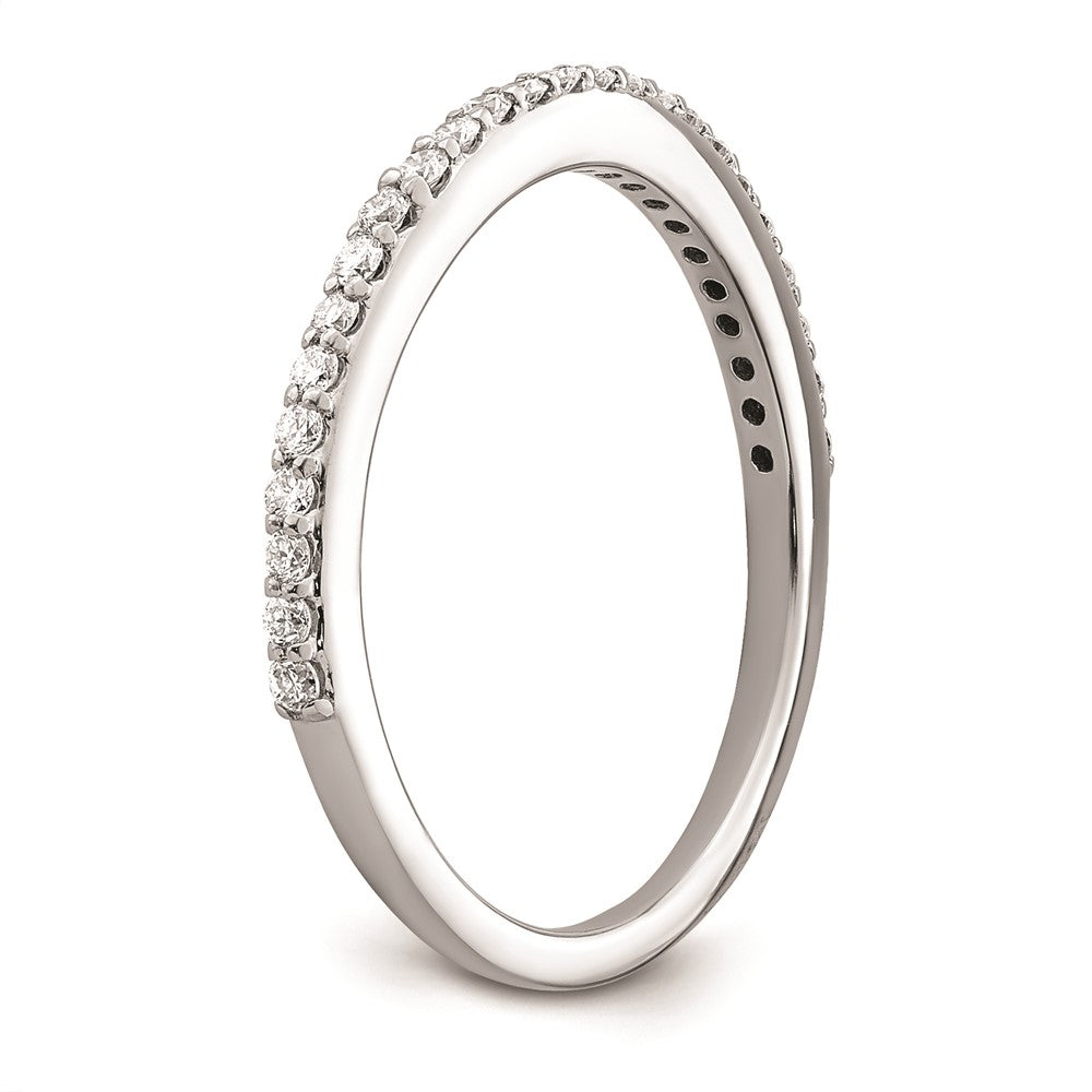 14K White Gold Real Diamond Wedding Band