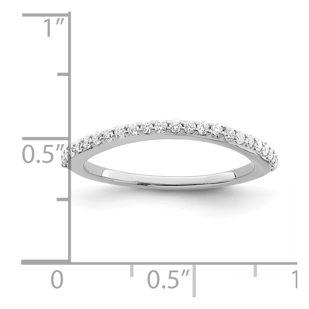 14K White Gold Real Diamond Wedding Band