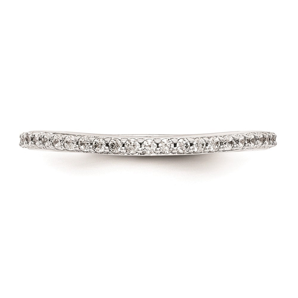 14K White Gold Real Diamond Wedding Band