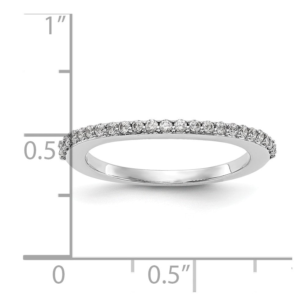 14K White Gold Real Diamond Wedding Band