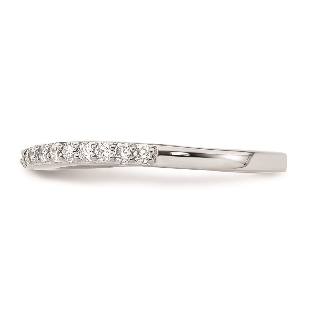 14K White Gold Real Diamond Wedding Band