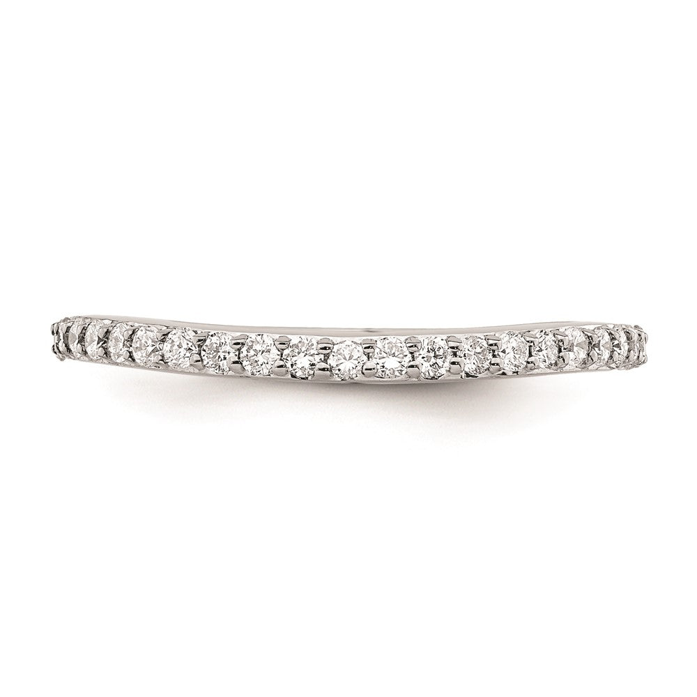 14K White Gold Real Diamond Wedding Band