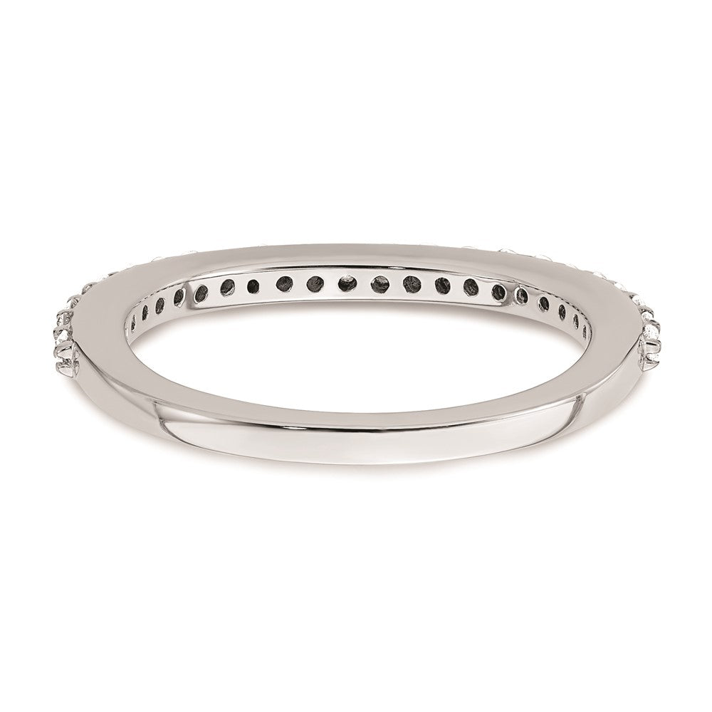 14K White Gold Real Diamond Wedding Band