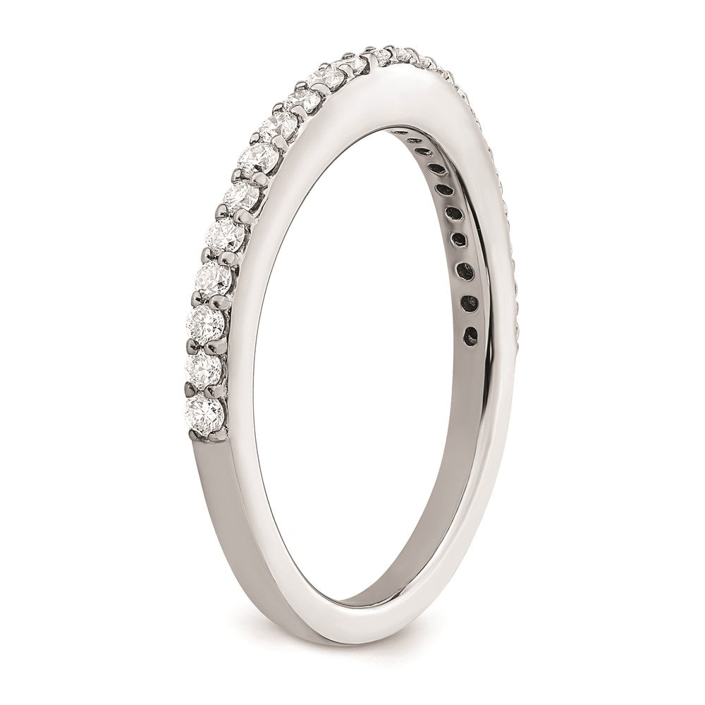 14K White Gold Real Diamond Wedding Band