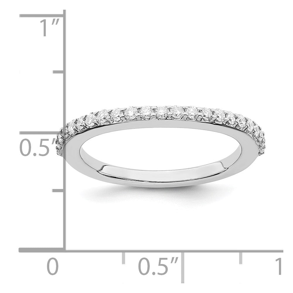 14K White Gold Real Diamond Wedding Band