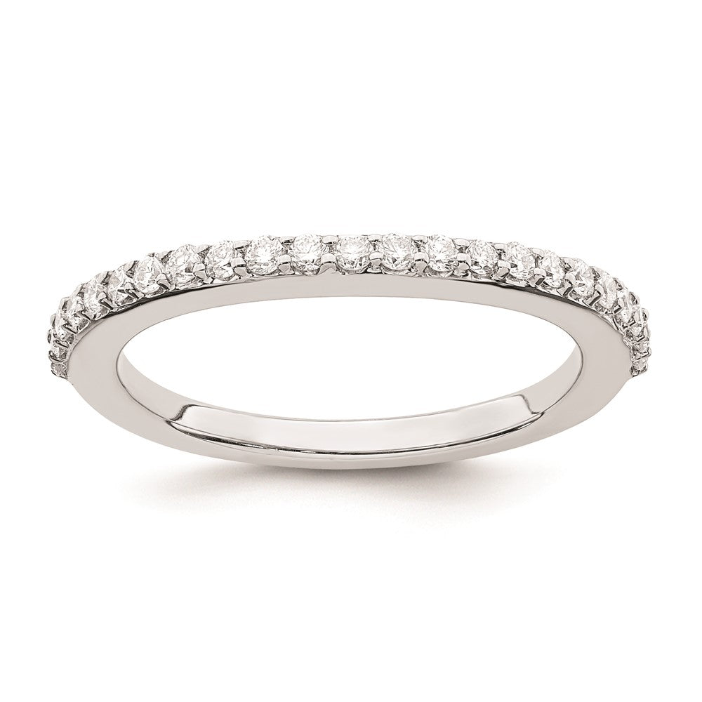 14K White Gold Real Diamond Wedding Band