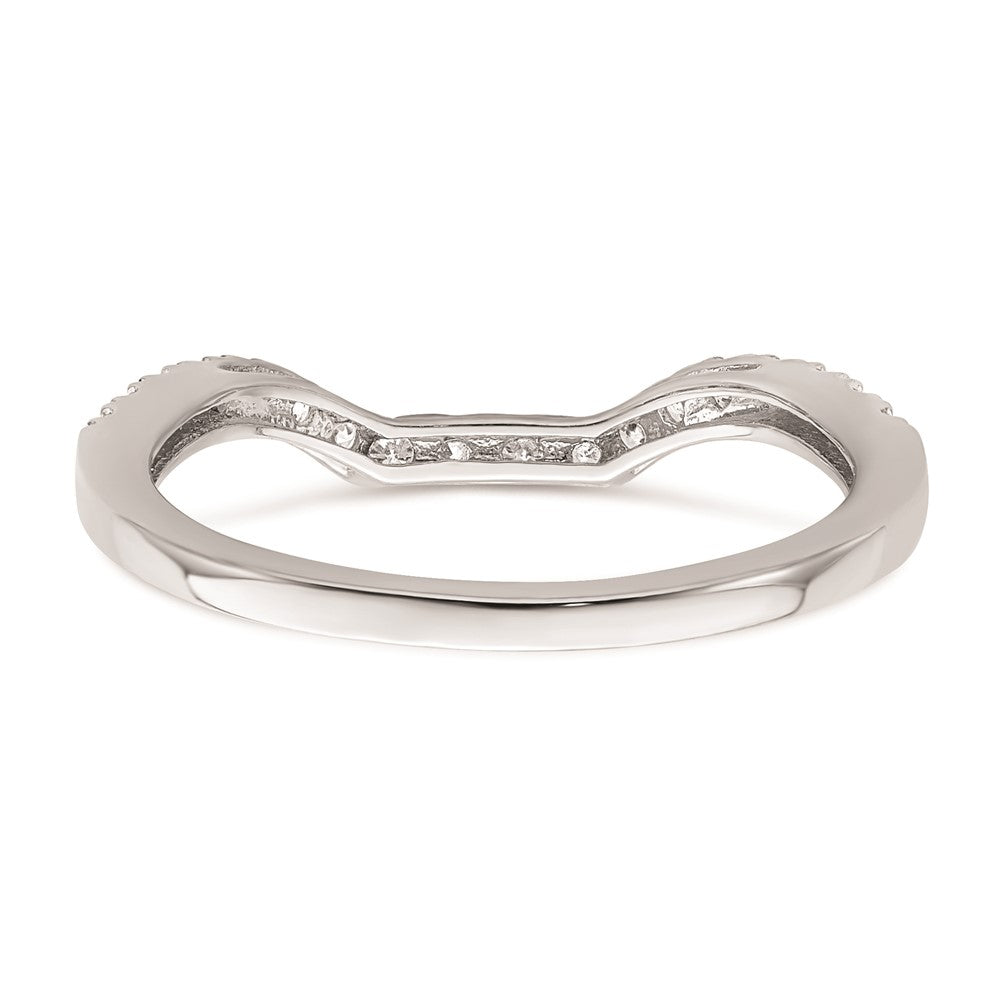 14K White Gold Real Diamond Wedding Band