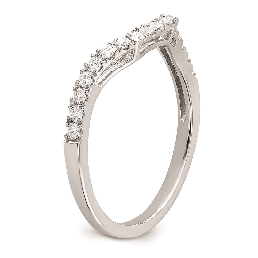 14K White Gold Real Diamond Wedding Band