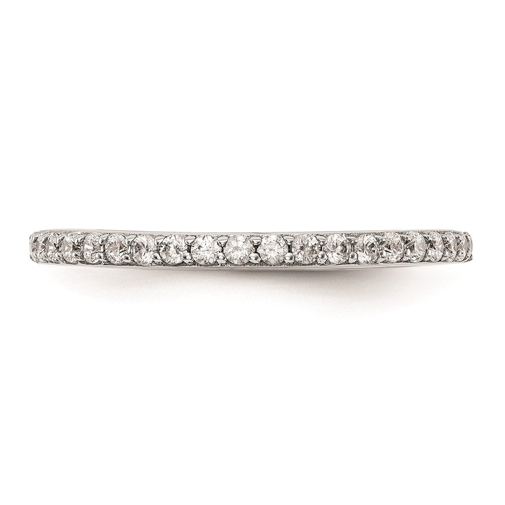 14K White Gold Real Diamond Wedding Band