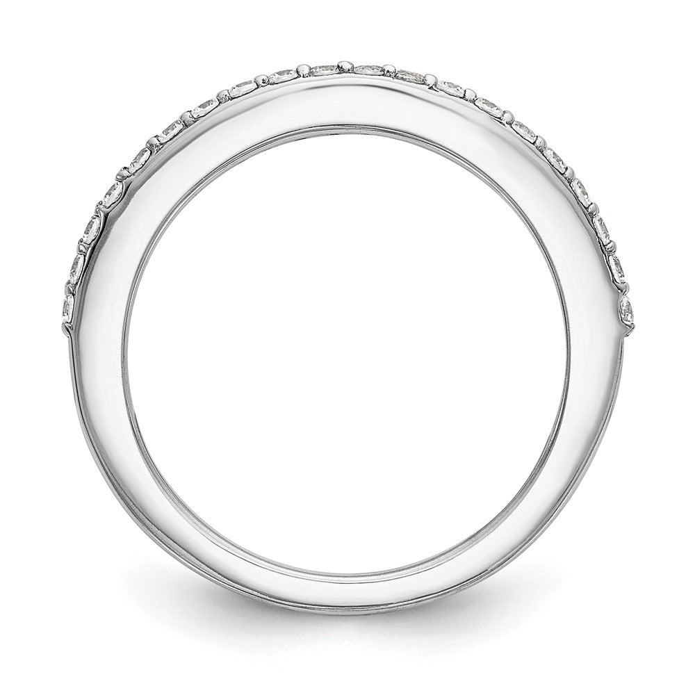 14K White Gold Real Diamond Wedding Band