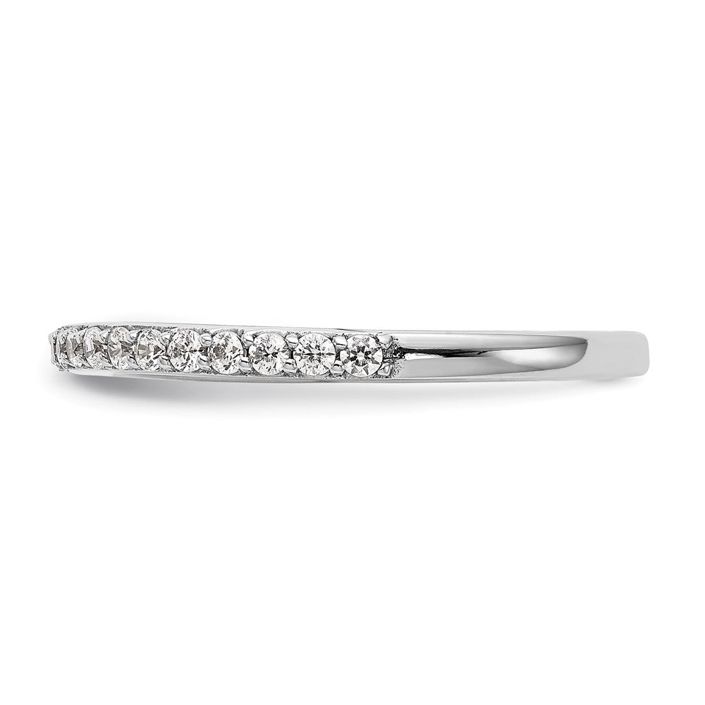 14K White Gold Real Diamond Wedding Band