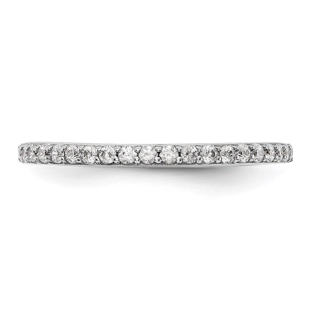 14K White Gold Real Diamond Wedding Band