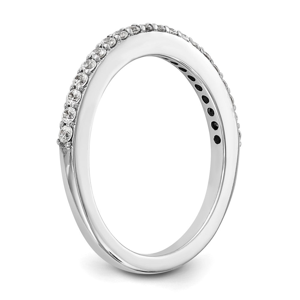 14K White Gold Real Diamond Wedding Band