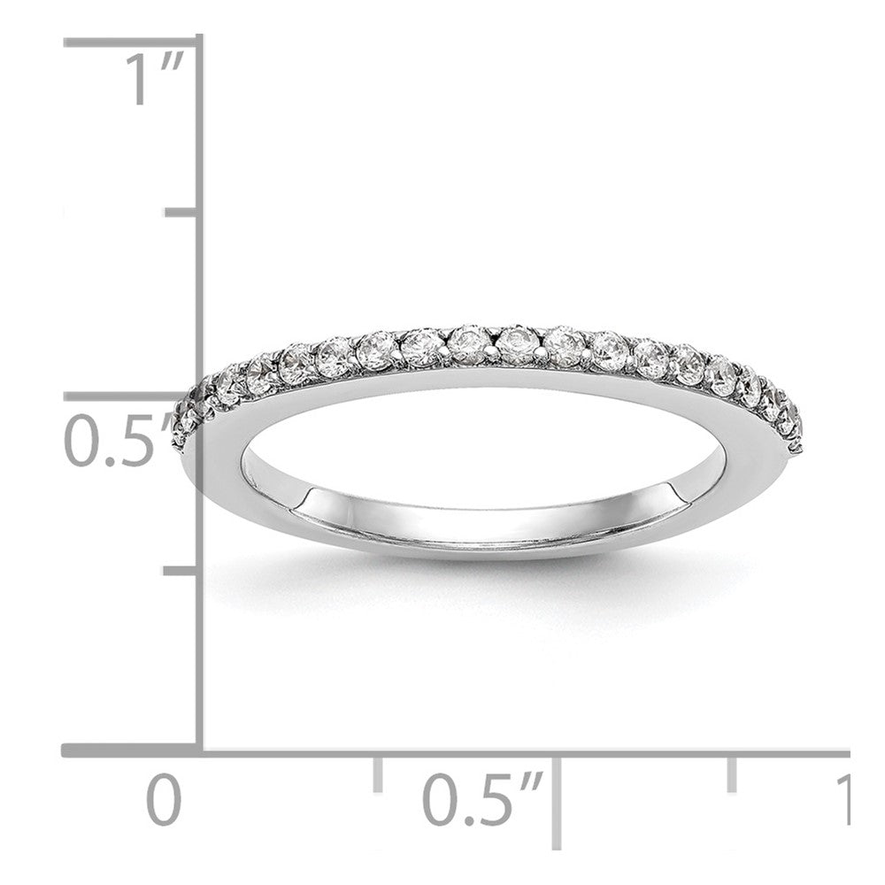 14K White Gold Real Diamond Wedding Band