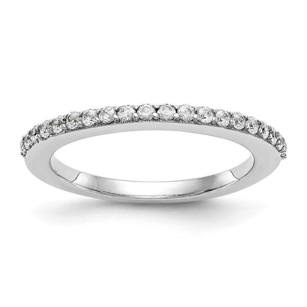 14K White Gold Real Diamond Wedding Band