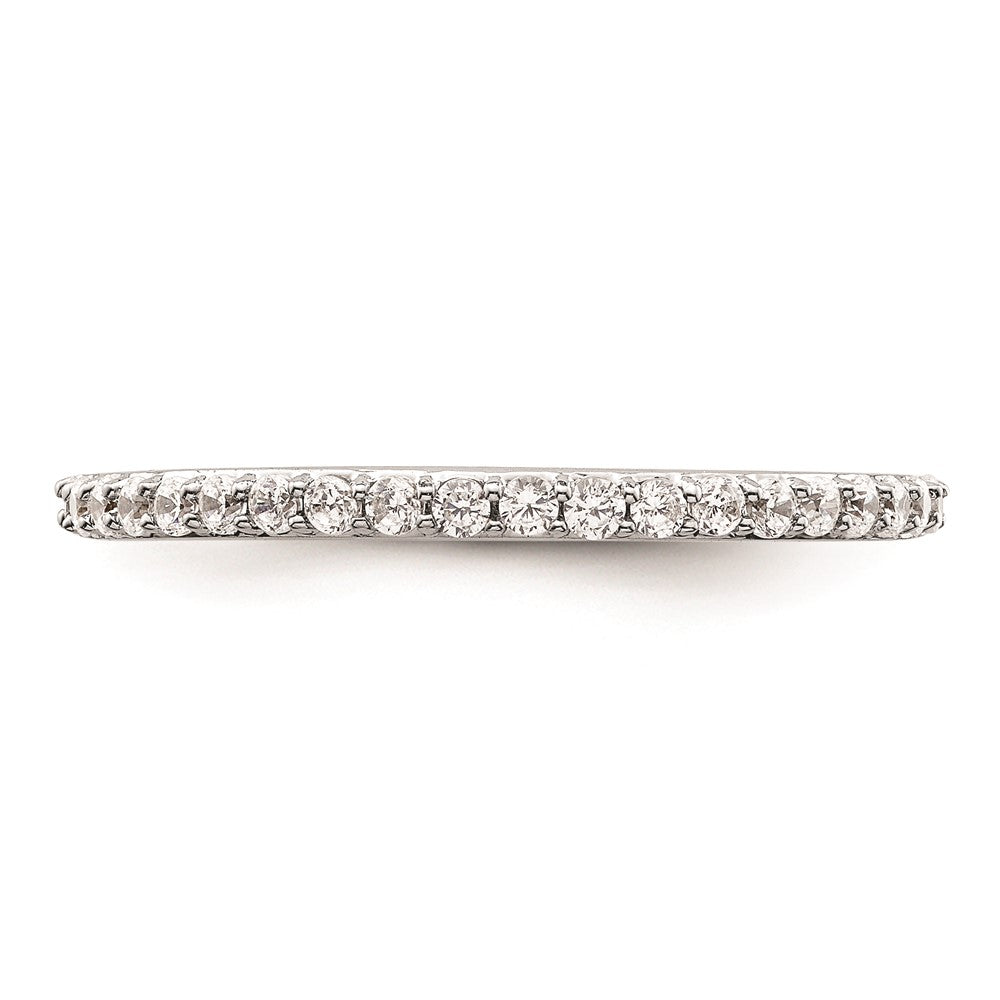 14K White Gold Real Diamond Wedding Band