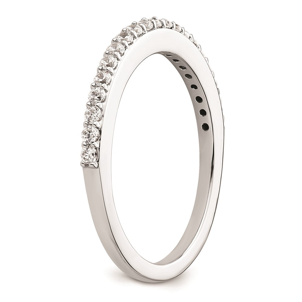 14K White Gold Real Diamond Wedding Band