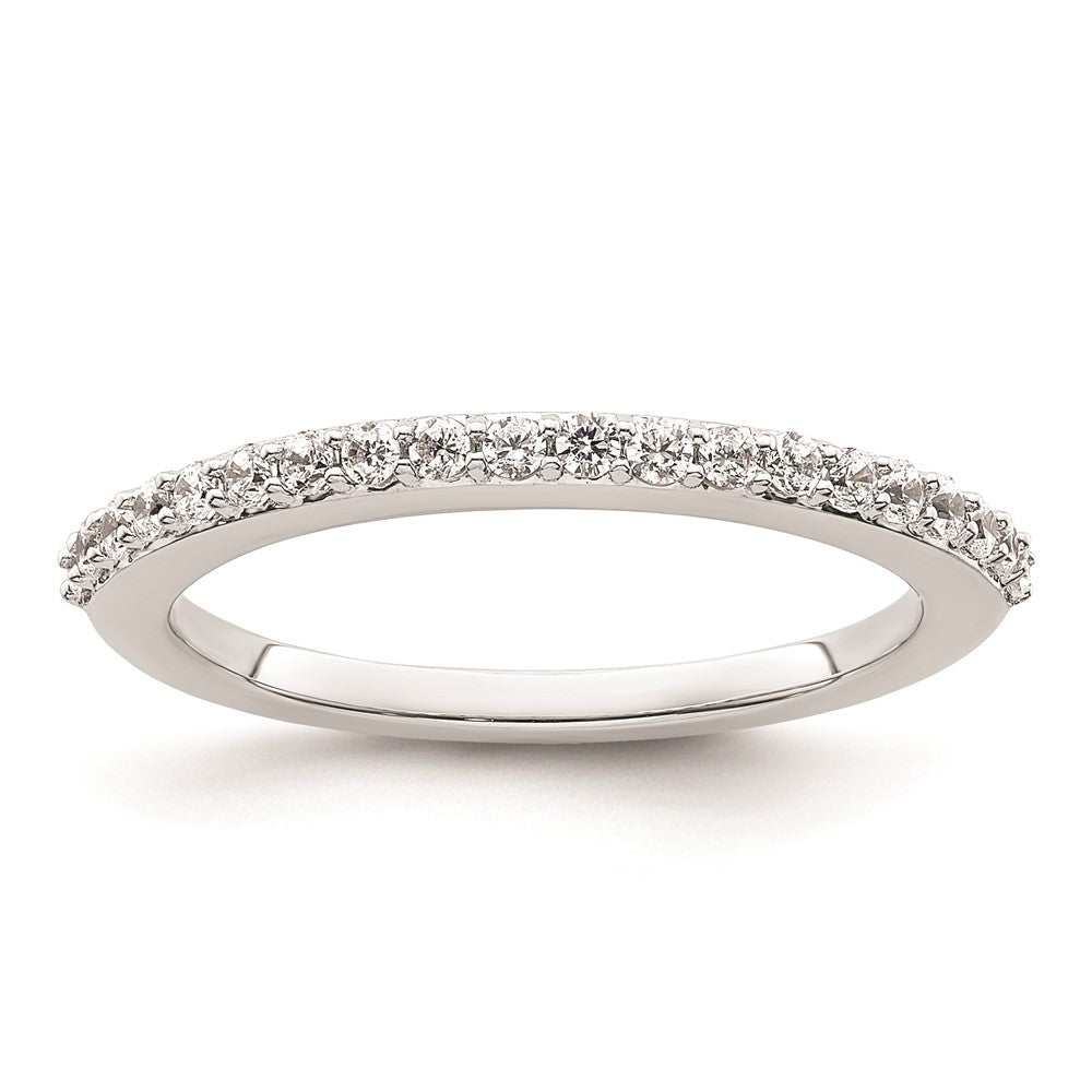 14K White Gold Real Diamond Wedding Band