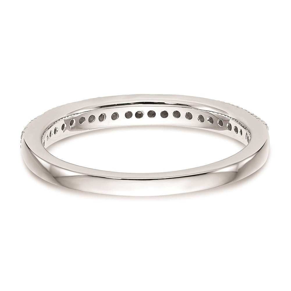 14K White Gold Real Diamond Wedding Band