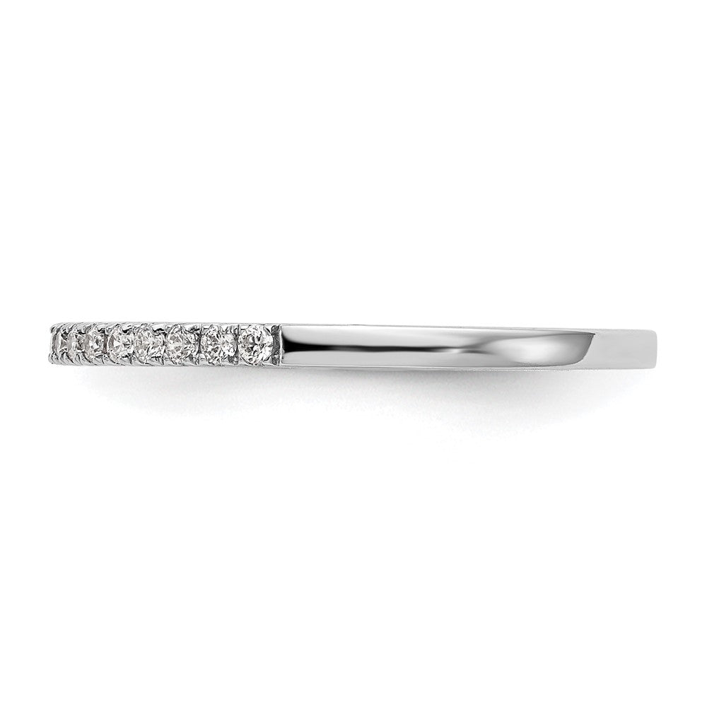 14K White Gold Real Diamond Wedding Band