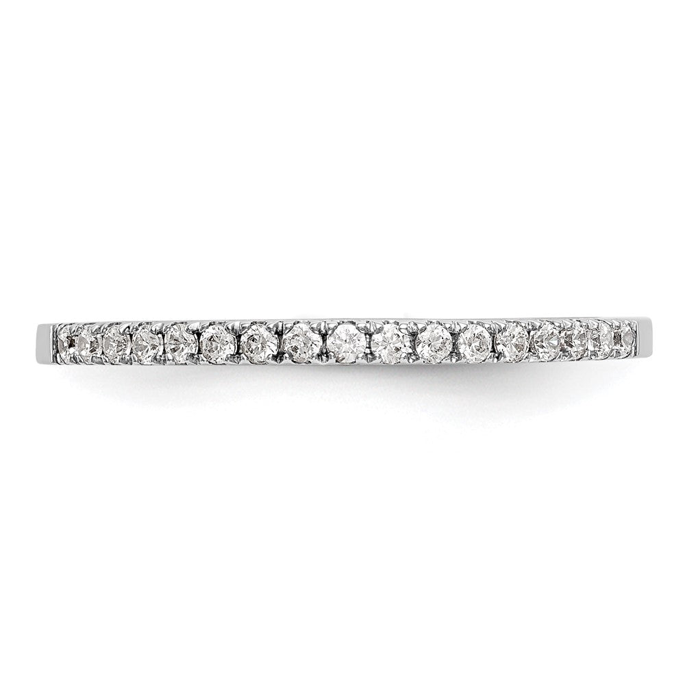 14K White Gold Real Diamond Wedding Band