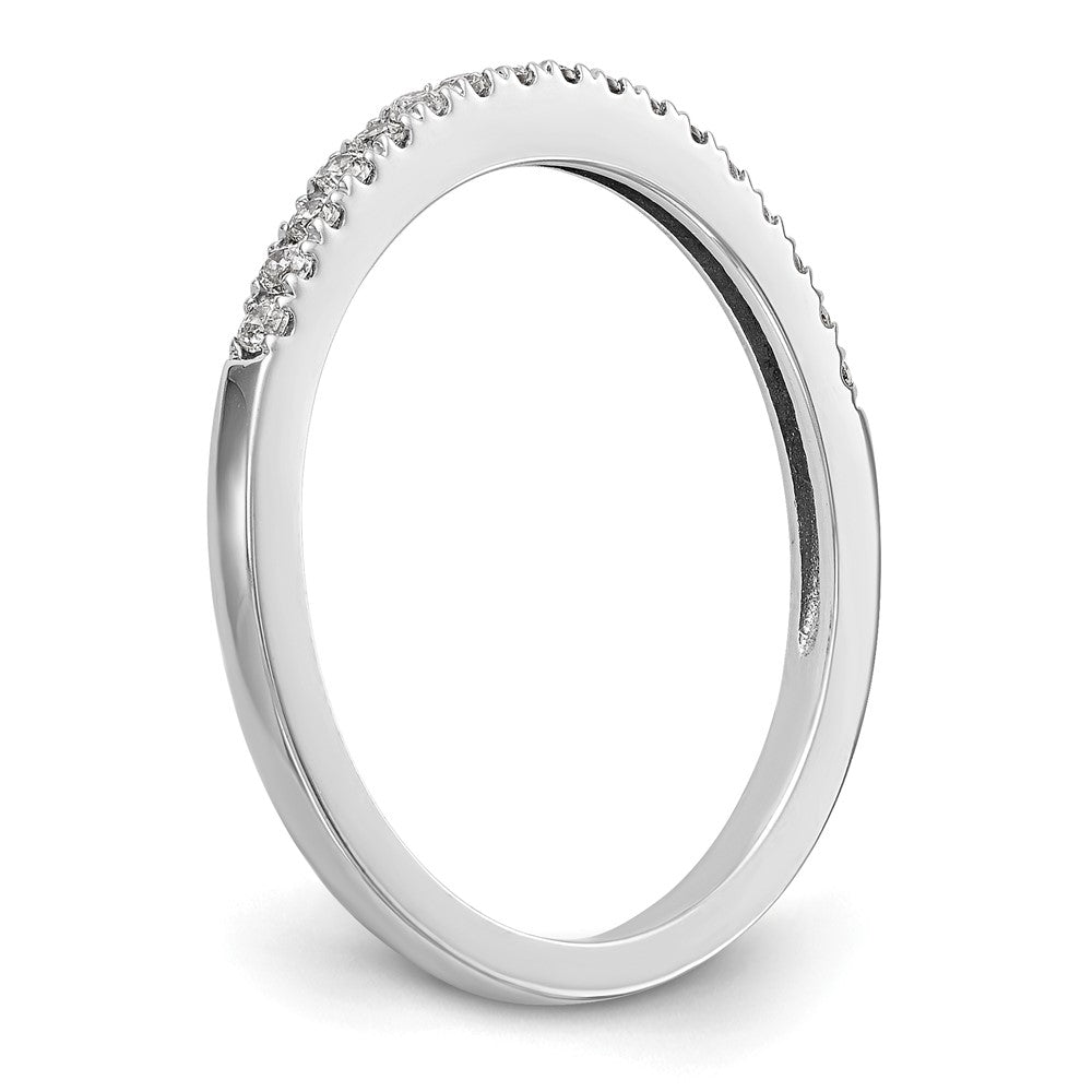 14K White Gold Real Diamond Wedding Band