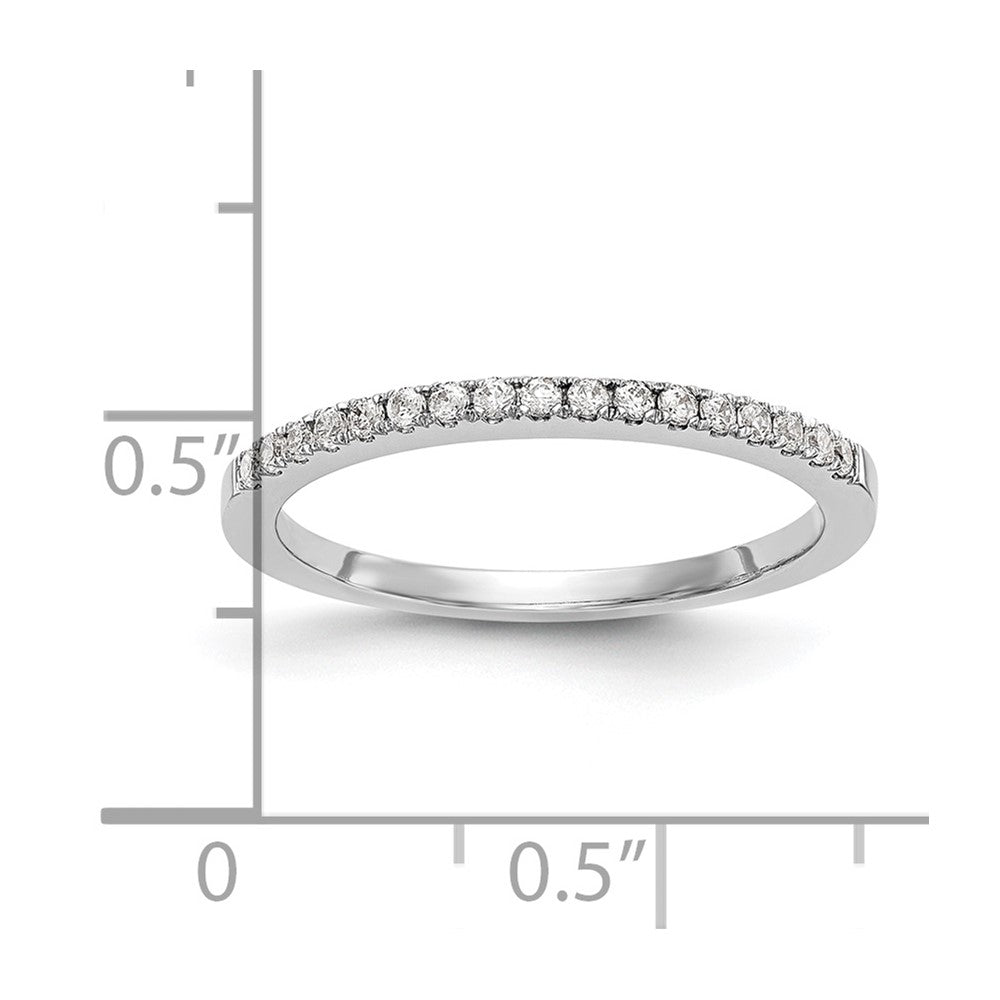 14K White Gold Real Diamond Wedding Band