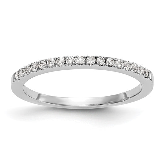 14K White Gold Real Diamond Wedding Band