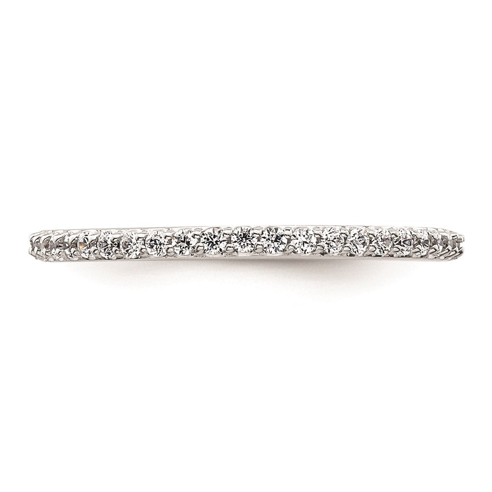 14K White Gold Real Diamond Wedding Band