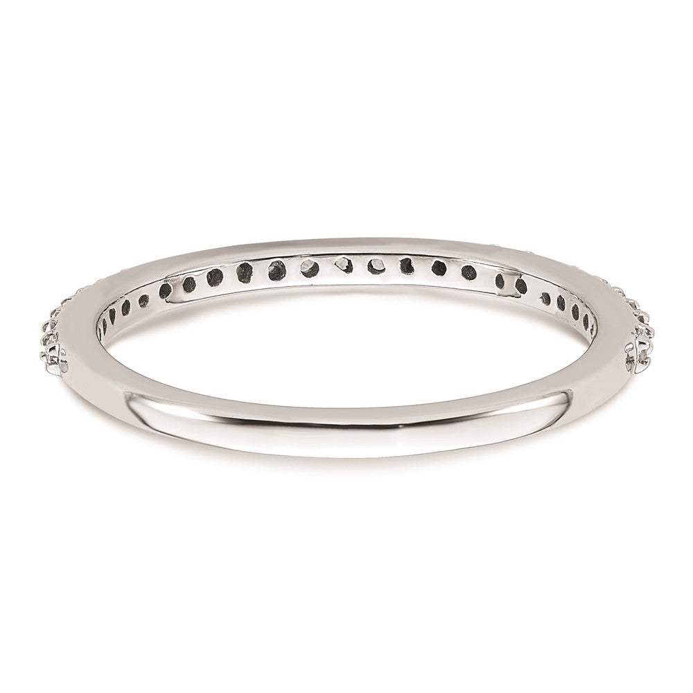 14K White Gold Real Diamond Wedding Band