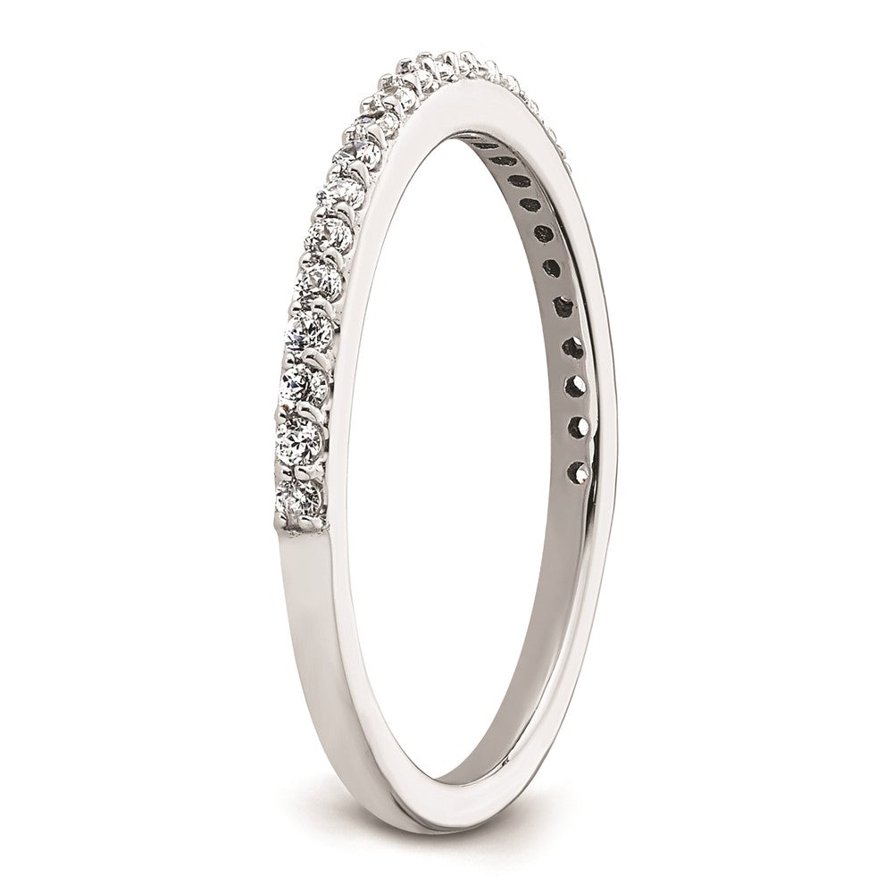 14K White Gold Real Diamond Wedding Band