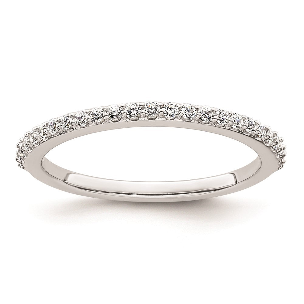 14K White Gold Real Diamond Wedding Band