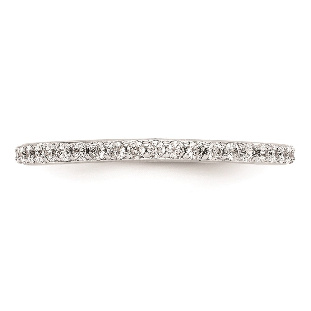 14K White Gold Real Diamond Wedding Band