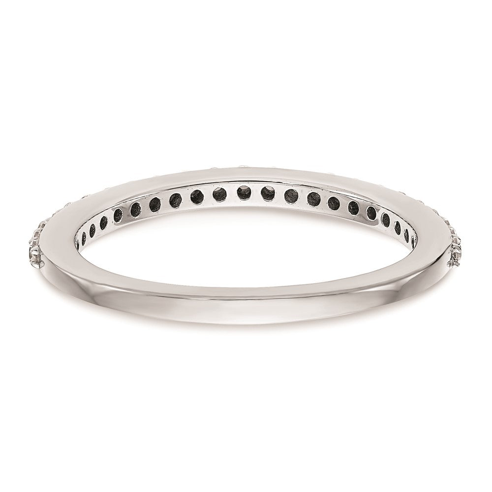 14K White Gold Real Diamond Wedding Band