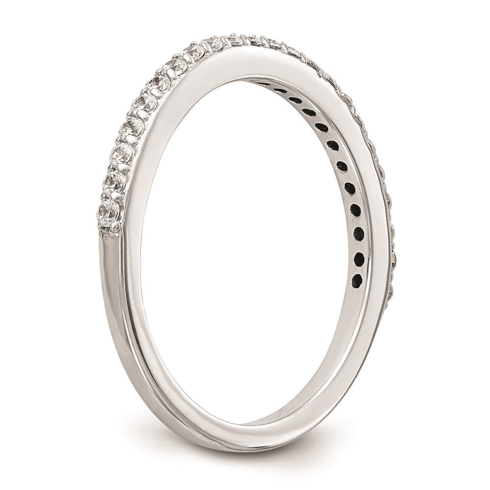 14K White Gold Real Diamond Wedding Band