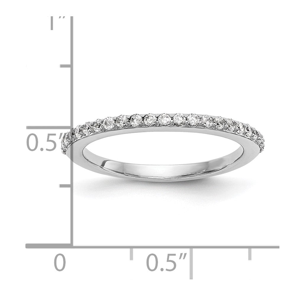 14K White Gold Real Diamond Wedding Band