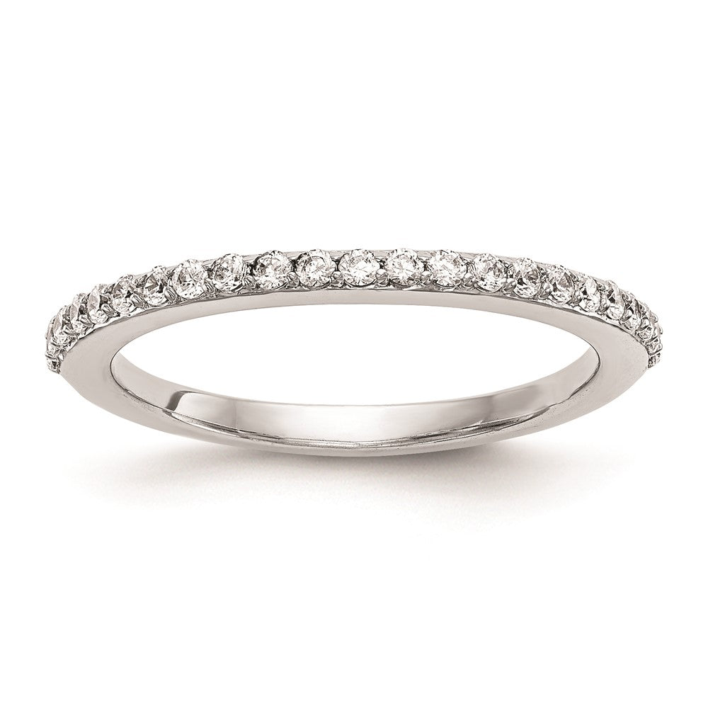 14K White Gold Real Diamond Wedding Band