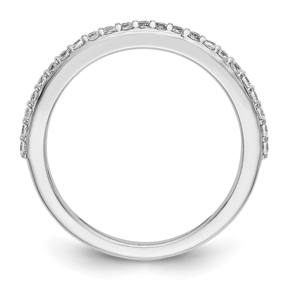 14K White Gold Real Diamond Wedding Band