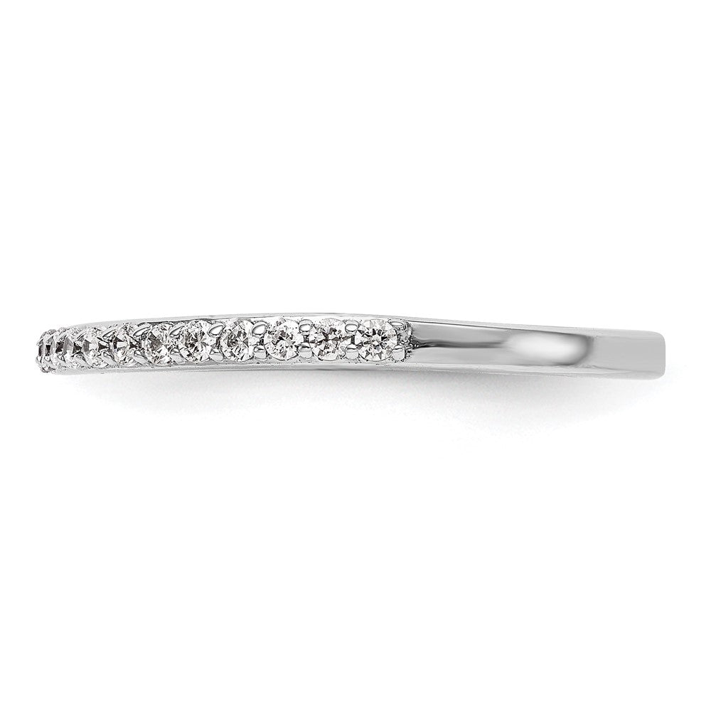 14K White Gold Real Diamond Wedding Band