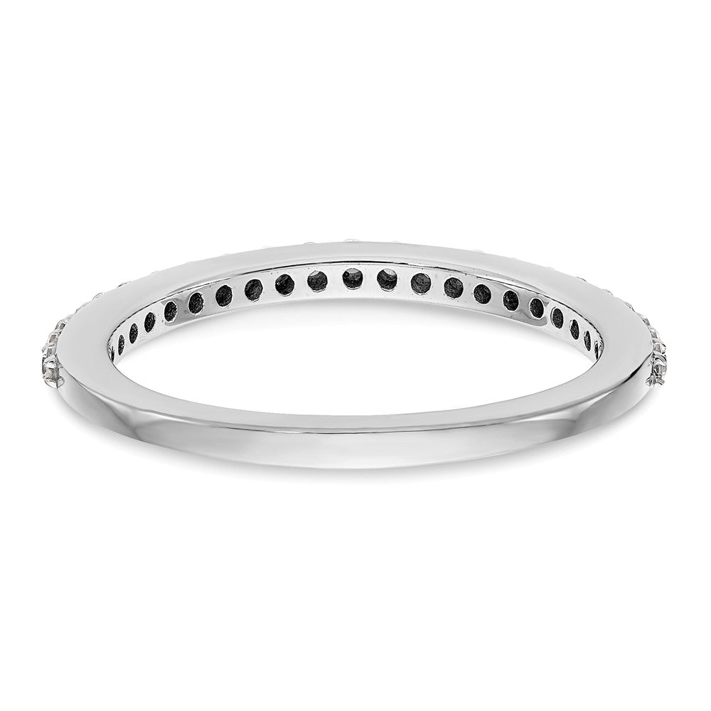 14K White Gold Real Diamond Wedding Band