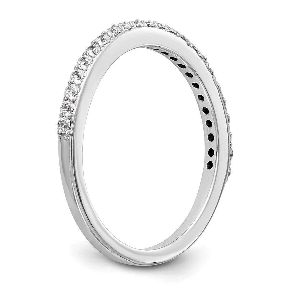 14K White Gold Real Diamond Wedding Band