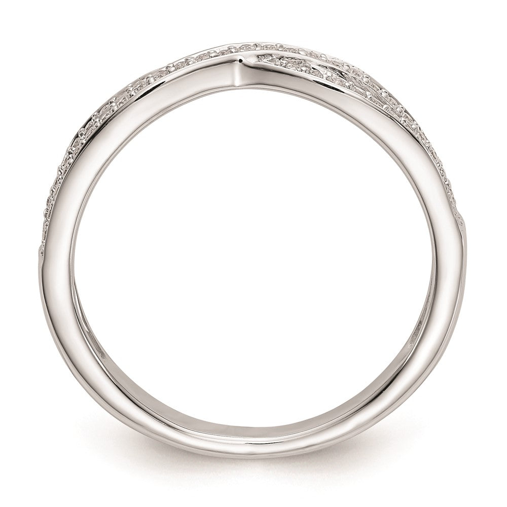 14K White Gold Real Diamond Wedding Band