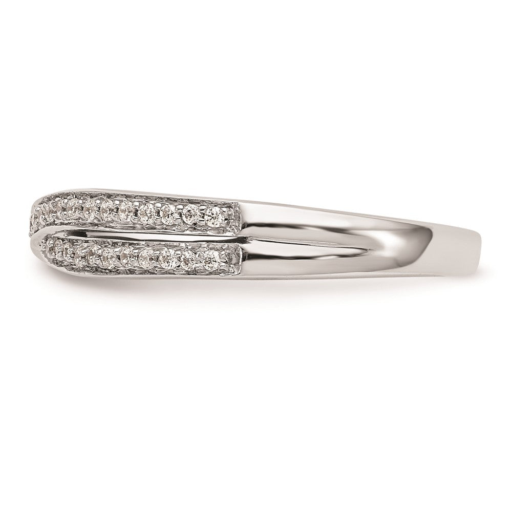 14K White Gold Real Diamond Wedding Band