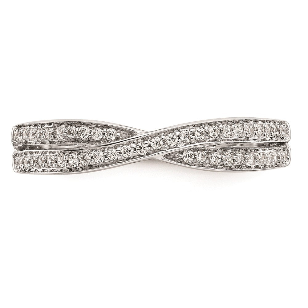 14K White Gold Real Diamond Wedding Band