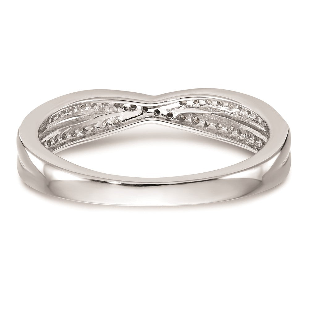 14K White Gold Real Diamond Wedding Band