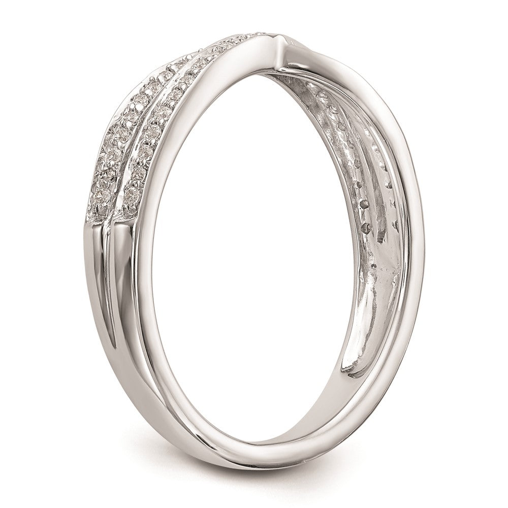 14K White Gold Real Diamond Wedding Band