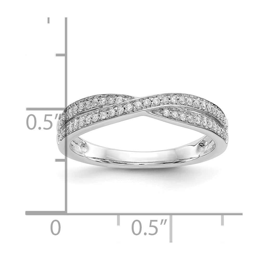 14K White Gold Real Diamond Wedding Band