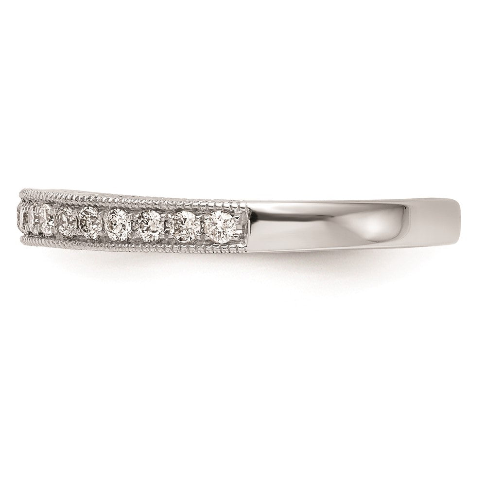 14k White Gold Real Diamond Wedding Band