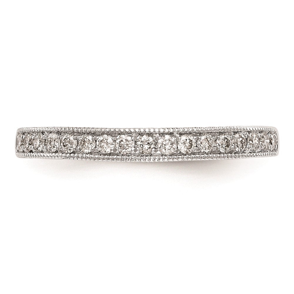 14k White Gold Real Diamond Wedding Band