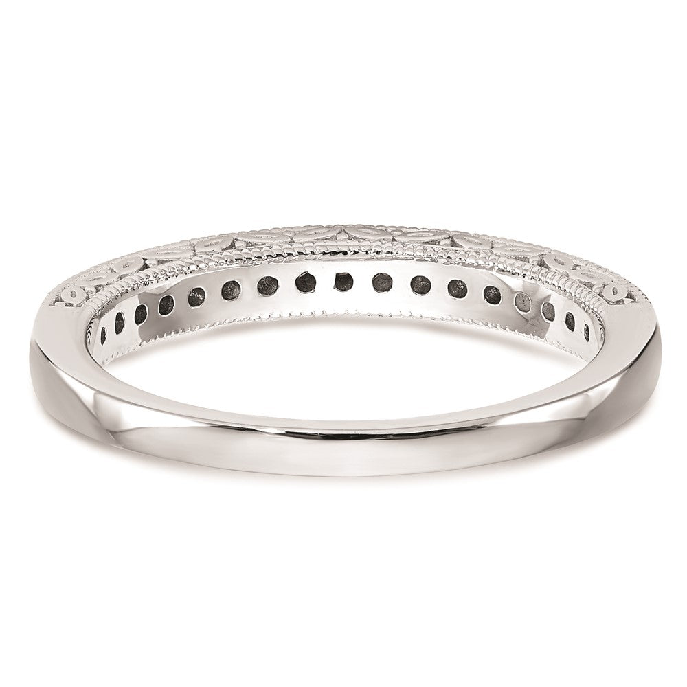 14k White Gold Real Diamond Wedding Band